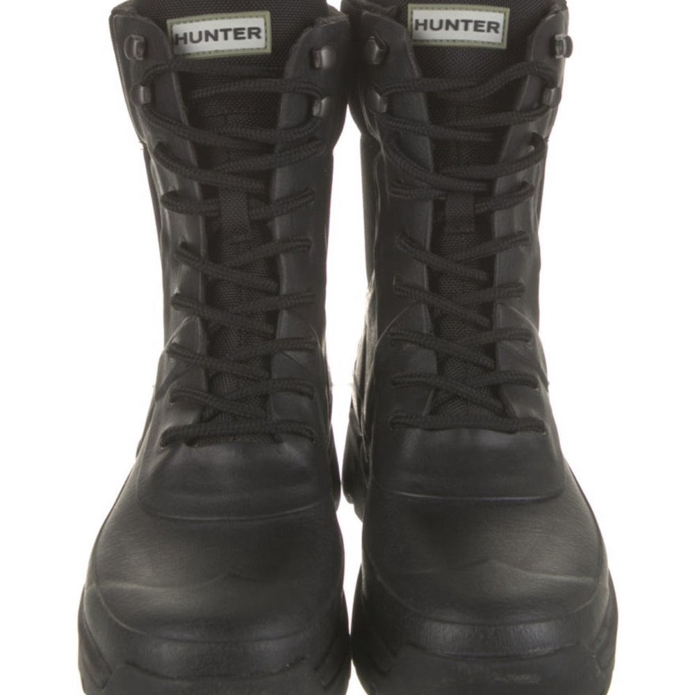 Hunter Combat Black Rain Boots